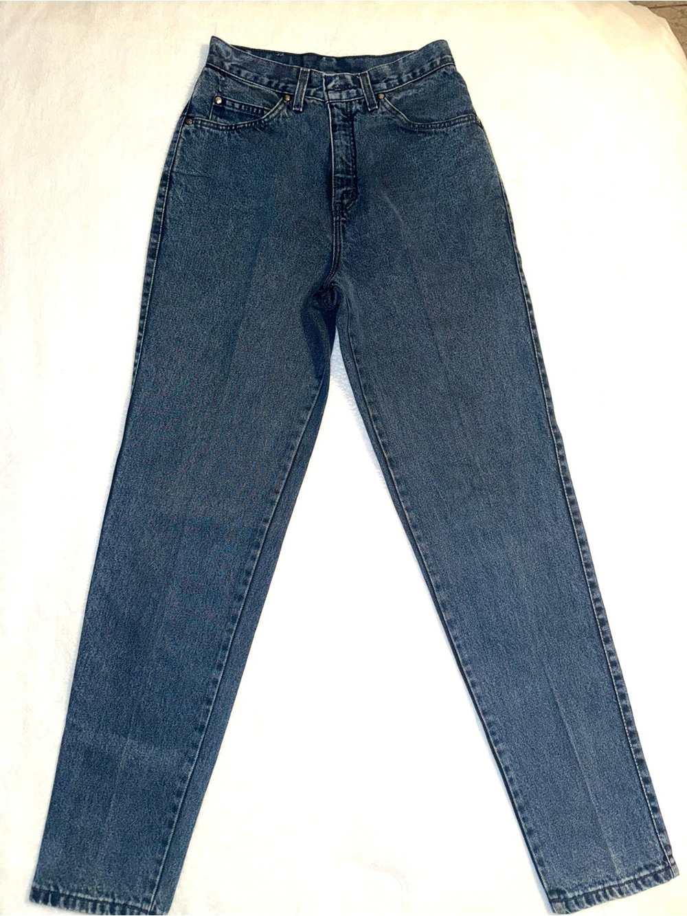 Vintage 1991 Levi's 902 Series High Rise Mom Jeans Grey Black Wash Made in USA